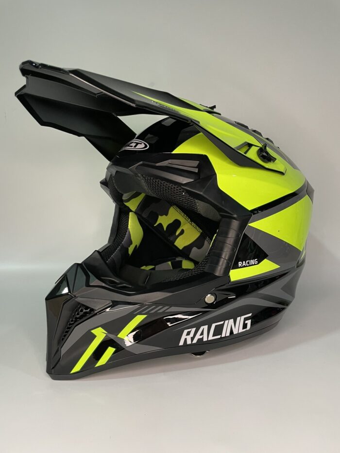 Шлем кроссовый WLT-127 GLOSS BLACK/YELLOW (XL)